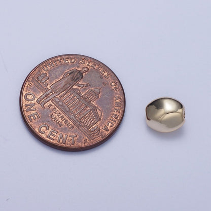 Pieces Pack Abstract Oval 7mmx6.5mm Geometric Spacer Beads Jewelry Findings in Gold &amp; Silver B-097 B-101