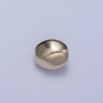 Pieces Pack Abstract Oval 7mmx6.5mm Geometric Spacer Beads Jewelry Findings in Gold &amp; Silver B-097 B-101