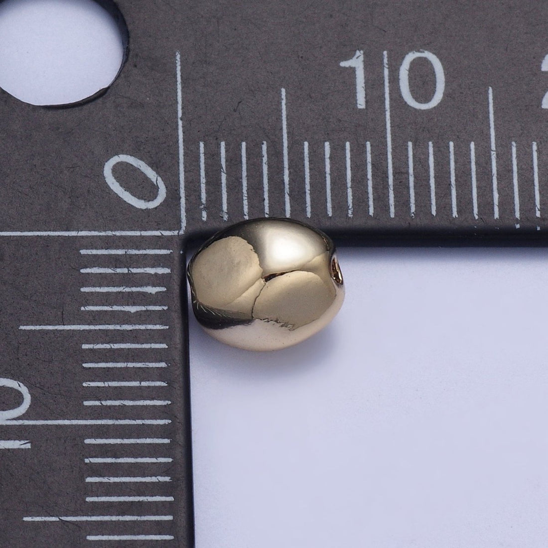 Pieces Pack Abstract Oval 7mmx6.5mm Geometric Spacer Beads Jewelry Findings in Gold &amp; Silver B-097 B-101