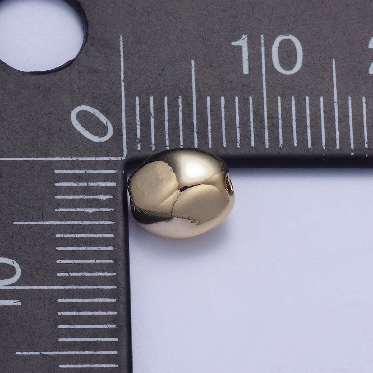 Pieces Pack Abstract Oval 7mmx6.5mm Geometric Spacer Beads Jewelry Findings in Gold &amp; Silver B-097 B-101