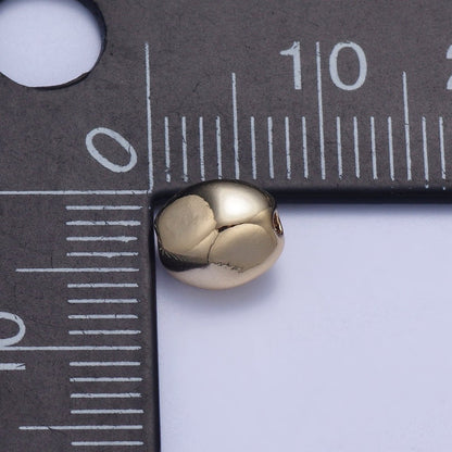 Pieces Pack Abstract Oval 7mmx6.5mm Geometric Spacer Beads Jewelry Findings in Gold &amp; Silver B-097 B-101