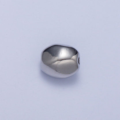 Pieces Pack Abstract Oval 7mmx6.5mm Geometric Spacer Beads Jewelry Findings in Gold &amp; Silver B-097 B-101