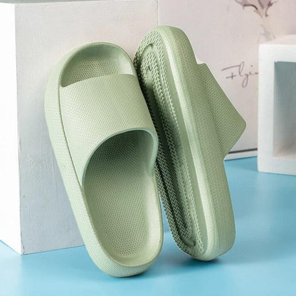 Pillow Slides Slippers Comfy Shoes Non-slip Bathroom Home Thicked Bottom Slippers Women&