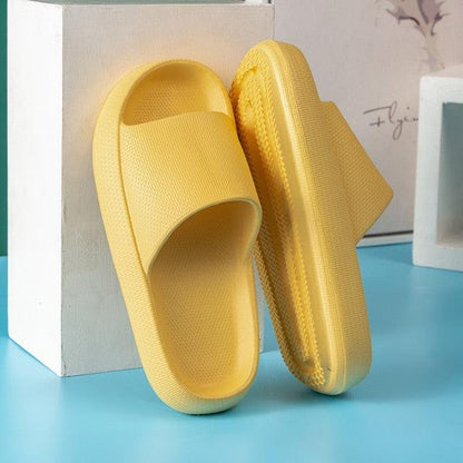 Pillow Slides Slippers Comfy Shoes Non-slip Bathroom Home Thicked Bottom Slippers Women&