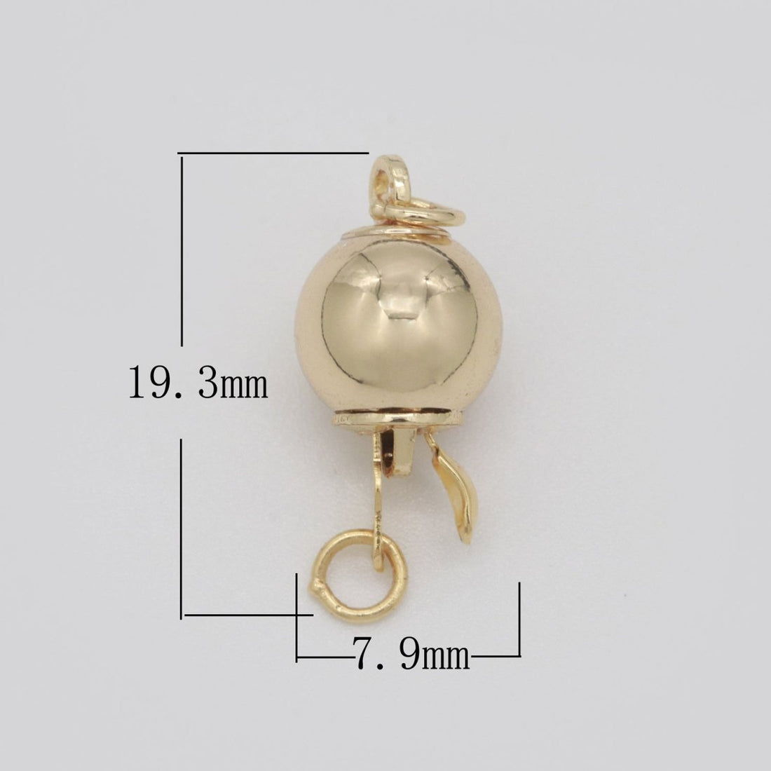 Pinch Clasp Round Ball Bead Clasp for bracelet necklace component L-517