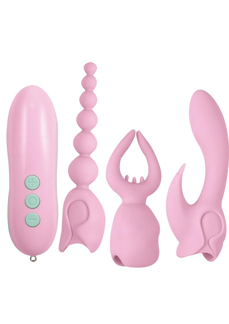 Pink Elite Collection Rechargeable Silicone Ultimate Orgasm Kit