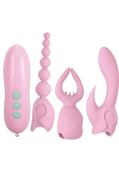 Pink Elite Collection Rechargeable Silicone Ultimate Orgasm Kit