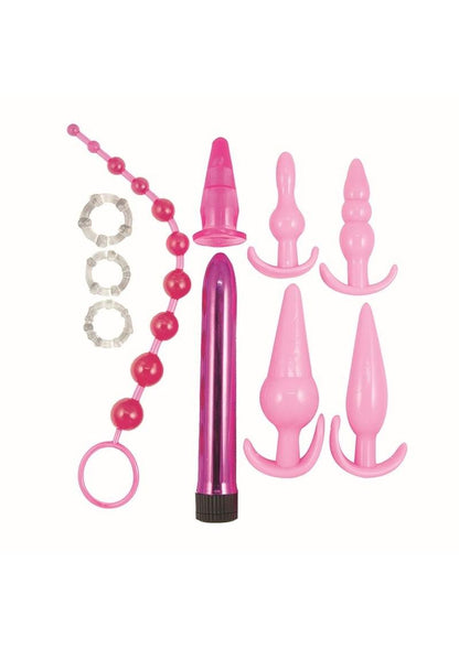 Pink Elite Collection Vibrating Anal Play Kit Beginners