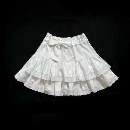 Pink Lace Mini Pleated Skirt - Y2K Aesthetic