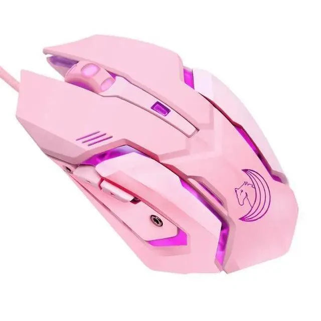 Pink Wired Gaming Mouse Girl Mouse 6 Buttons 3200 DPI USB Computer Mice Gamer Mouse For PC