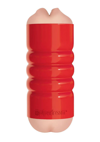 Tight Grip Mouth And Ass Masturbator Dual-Density Stroker