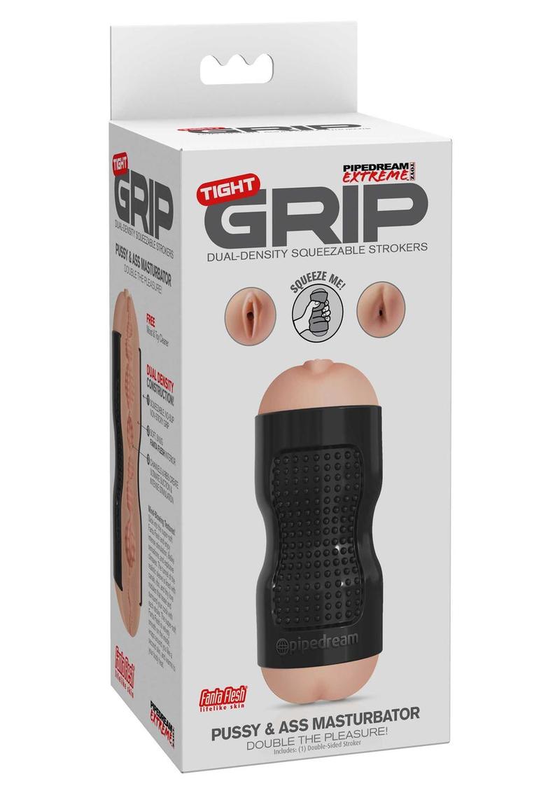 Tight Grip Pussy And Ass Masturbator Dual-Density Stroker