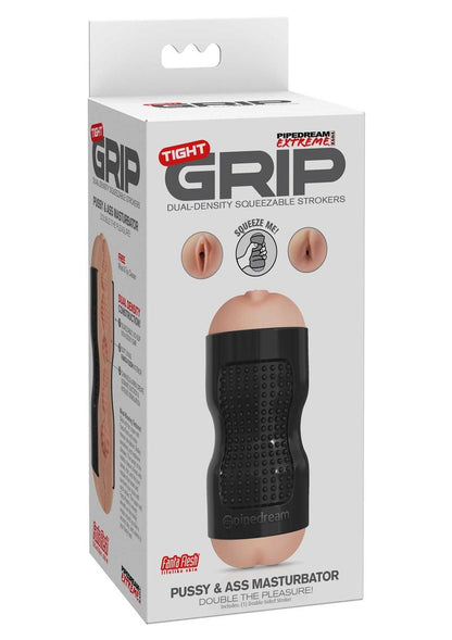 Tight Grip Pussy And Ass Masturbator Dual-Density Stroker