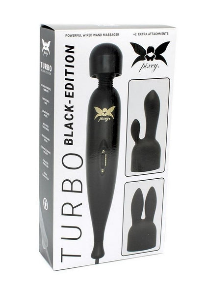 Pixey Turbo Powerful Wand Massager Includes 2 Attachments