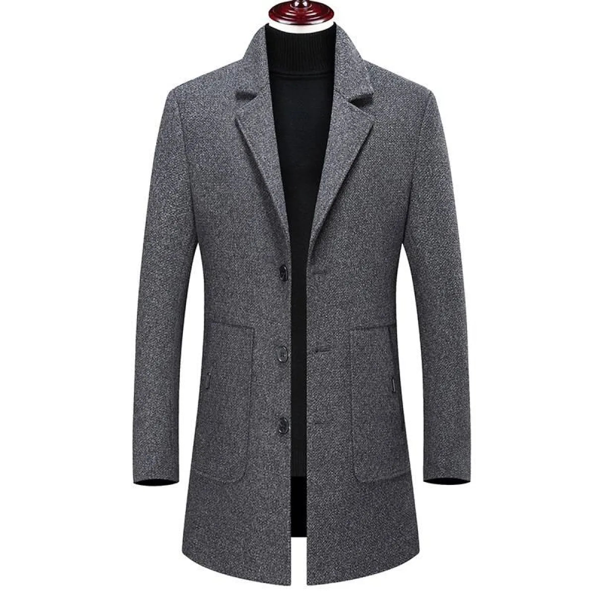 Plaid Button Coat