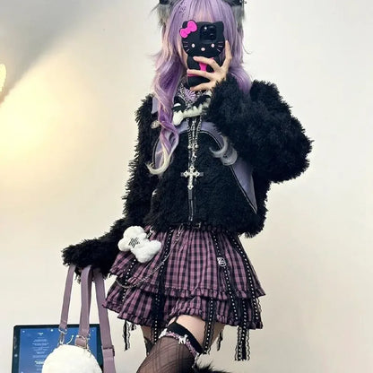 Plaid Layered Skirt – Harajuku Punk Gothic Lolita Style