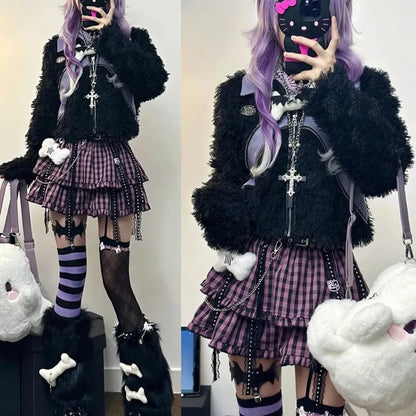Plaid Layered Skirt – Harajuku Punk Gothic Lolita Style