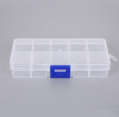 Plastic Jewelry Boxes Plastic Tool Box Adjustable Craft Organizer Storage Beads Bracelet Jewelry Boxes Portable 10 Compartments Clear Plastic Storage Box Jewelry Organizer Container