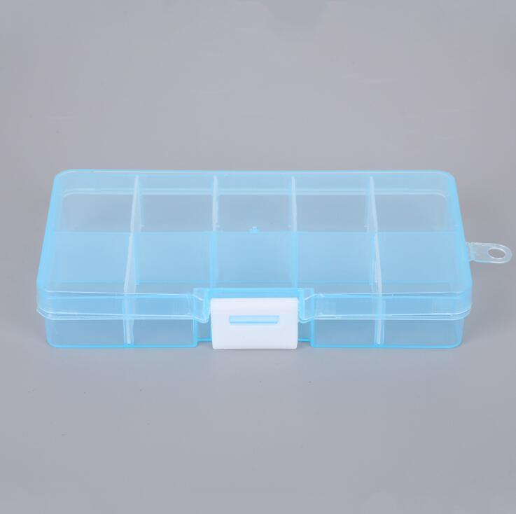 Plastic Jewelry Boxes Plastic Tool Box Adjustable Craft Organizer Storage Beads Bracelet Jewelry Boxes Portable 10 Compartments Clear Plastic Storage Box Jewelry Organizer Container