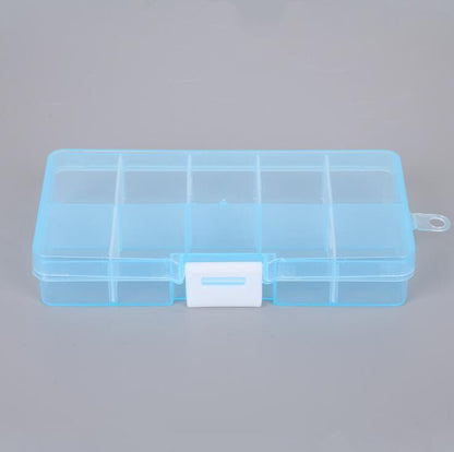 Plastic Jewelry Boxes Plastic Tool Box Adjustable Craft Organizer Storage Beads Bracelet Jewelry Boxes Portable 10 Compartments Clear Plastic Storage Box Jewelry Organizer Container