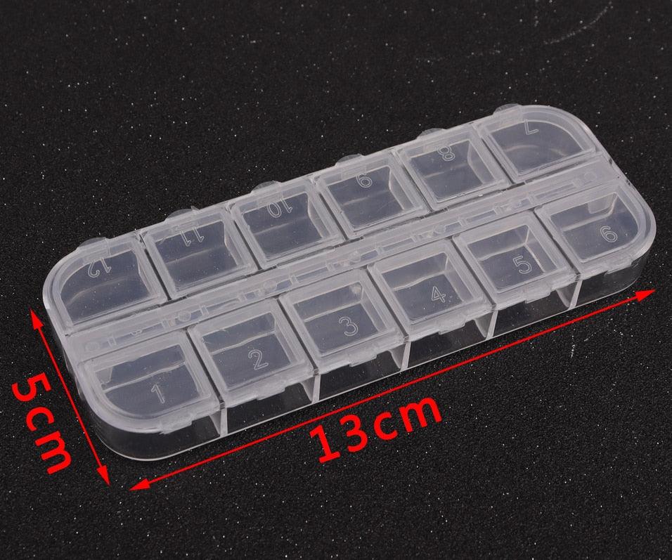 Plastic Jewelry Boxes Plastic Tool Box Adjustable Craft Organizer Storage Beads Bracelet Jewelry Boxes Portable 10 Compartments Clear Plastic Storage Box Jewelry Organizer Container