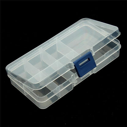 Plastic Jewelry Boxes Plastic Tool Box Adjustable Craft Organizer Storage Beads Bracelet Jewelry Boxes Portable 10 Compartments Clear Plastic Storage Box Jewelry Organizer Container
