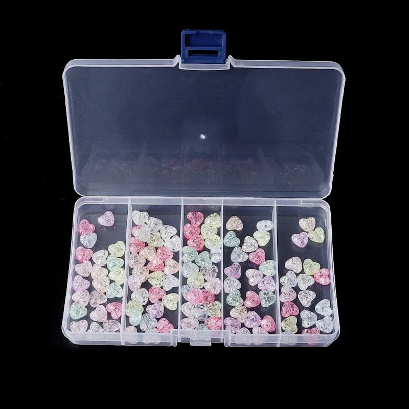 Plastic Jewelry Boxes Plastic Tool Box Adjustable Craft Organizer Storage Beads Bracelet Jewelry Boxes Portable 10 Compartments Clear Plastic Storage Box Jewelry Organizer Container
