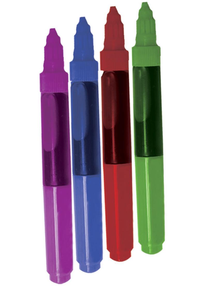 Play Pens Edible Body Paint Brushes 4 Fruit Flavored