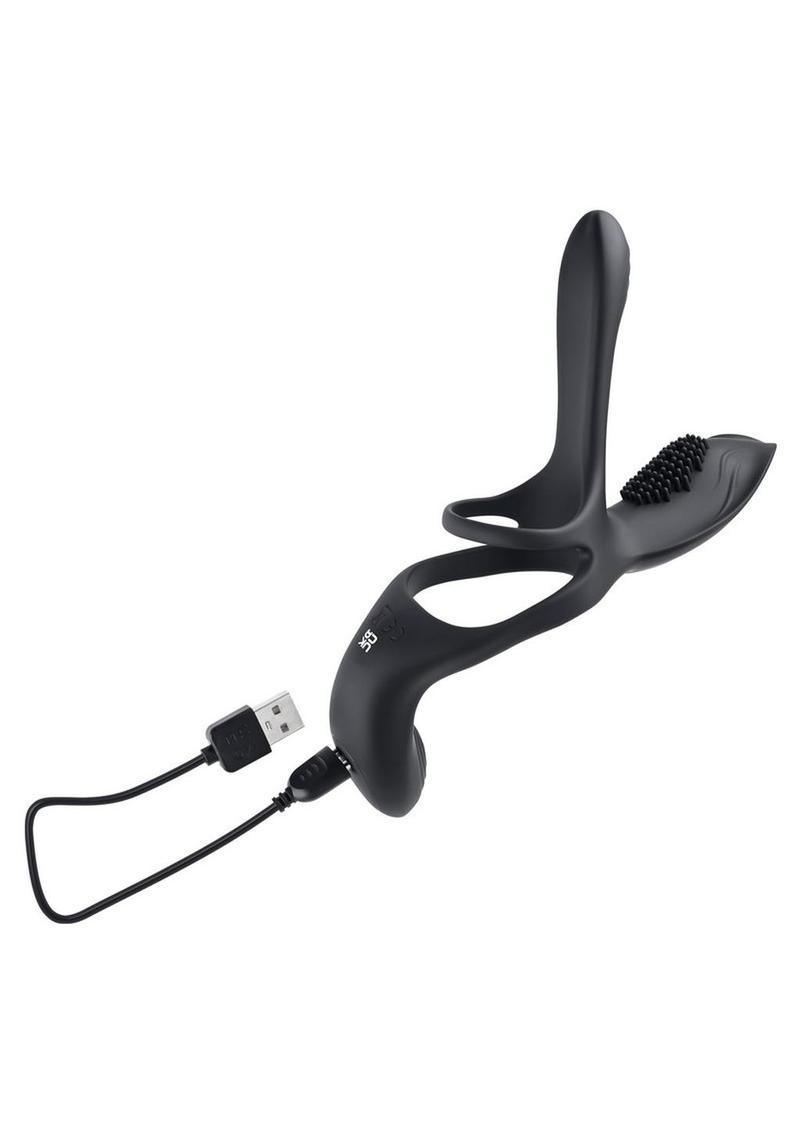 Playboy The Way Rechargeable Silicone Cock Ring For Couples