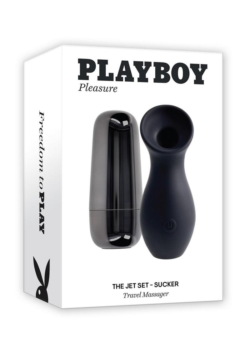 Playboy The Jet Set Sucking Rechargeable Silicone Clitoral Stimulator