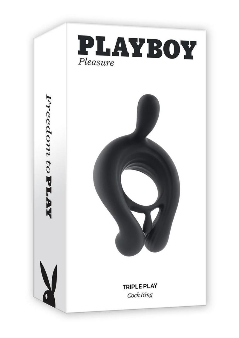 Playboy Triple Play Rechargeable Silicone Cock Ring