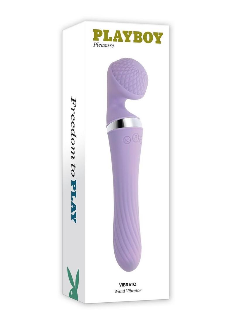 Playboy Vibrato Rechargeable Silicone Dual Ended Wand Vibrator