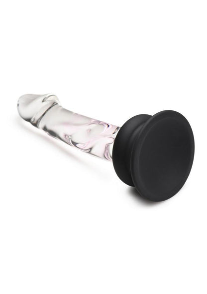 Pleasure Crystals Glass Dildo with Silicone Base