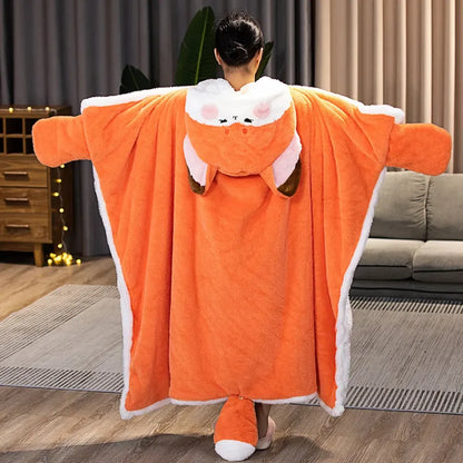 Kawaii Fox Plush Blanket Robe