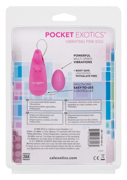 Pocket Exotics Vibrating Pink Passion Egg With Remote Control