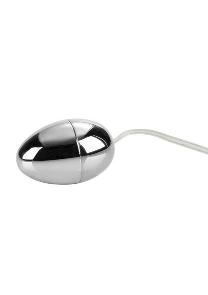 Pocket Exotics Vibrating Silver Egg With Remote Control