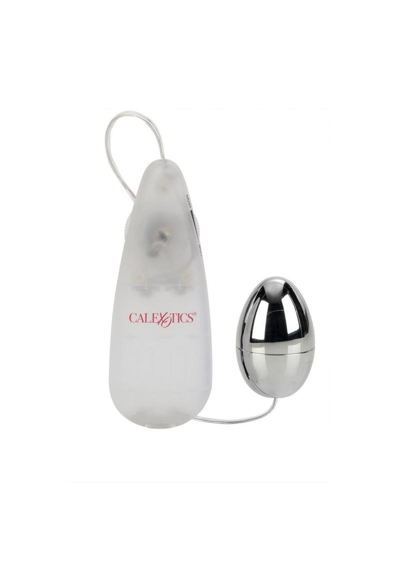 Pocket Exotics Vibrating Silver Egg With Remote Control