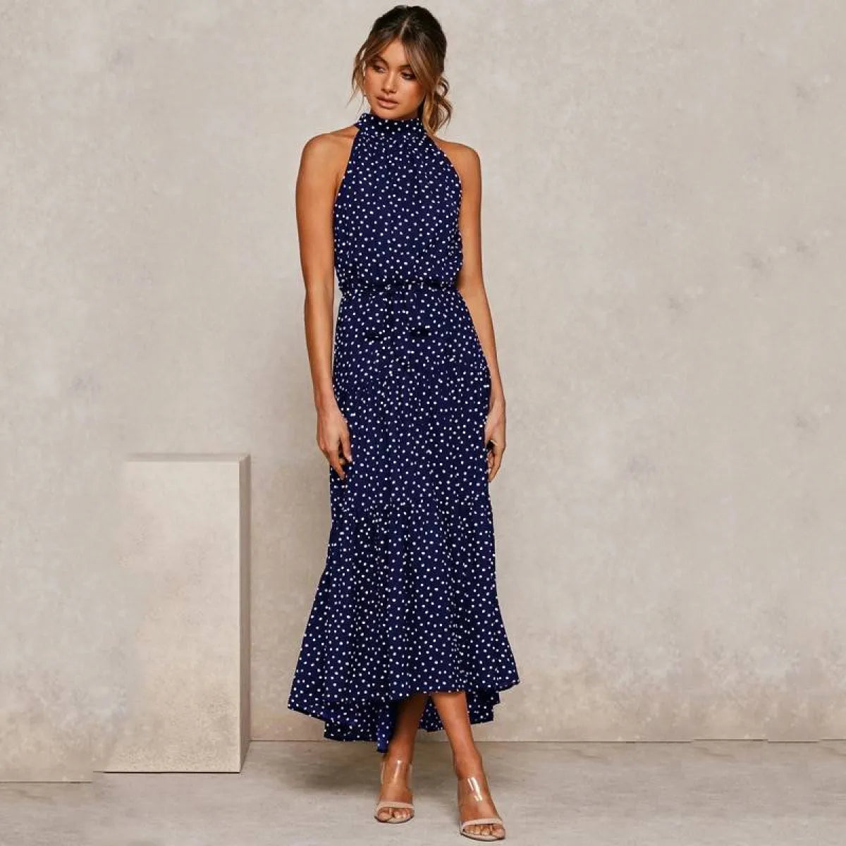 Polka Dot Halter Dress
