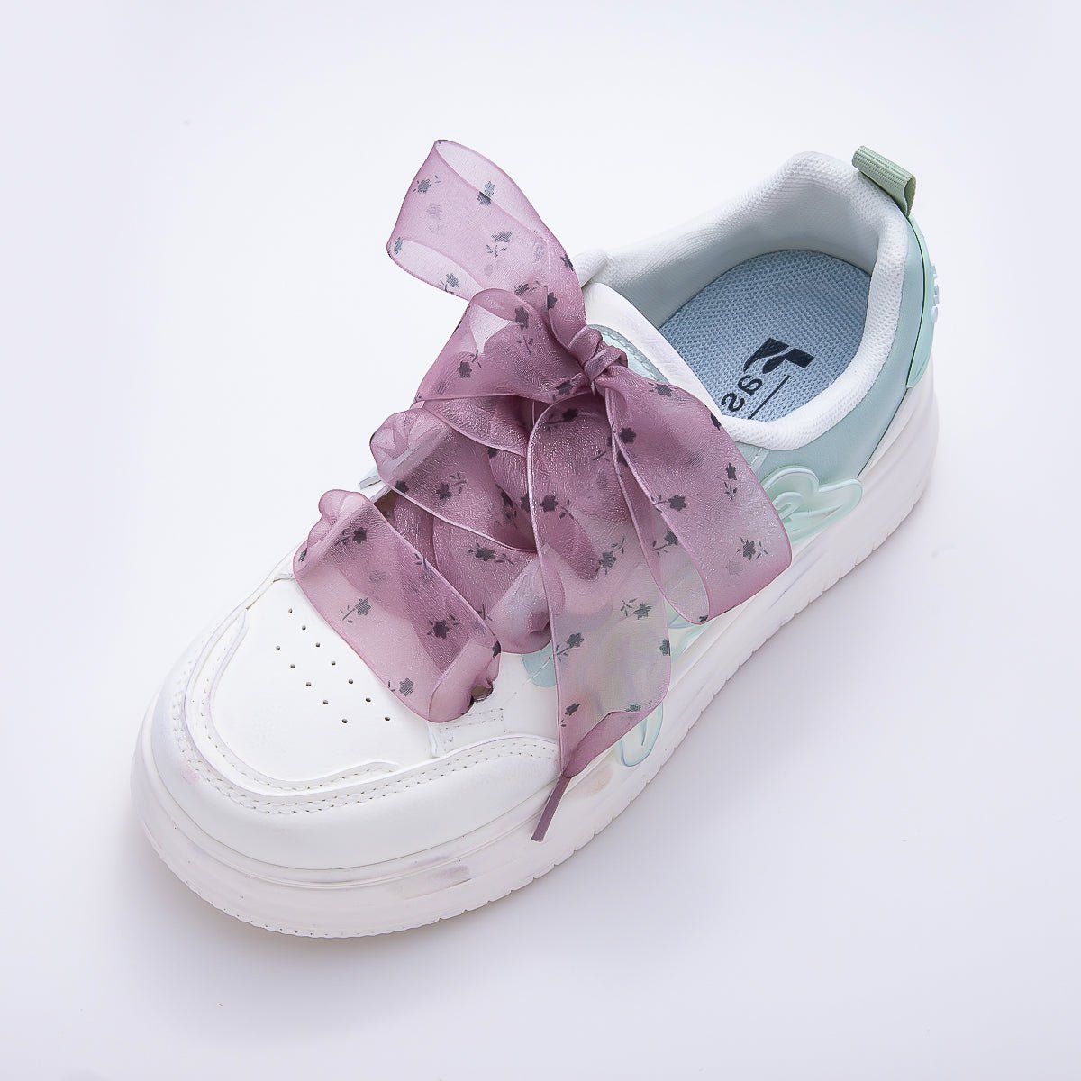 Polka Dotted 55 Inch Sheer Chiffon Ribbon Fabric Shoelace Accessories | WB-00359 - WB-00363