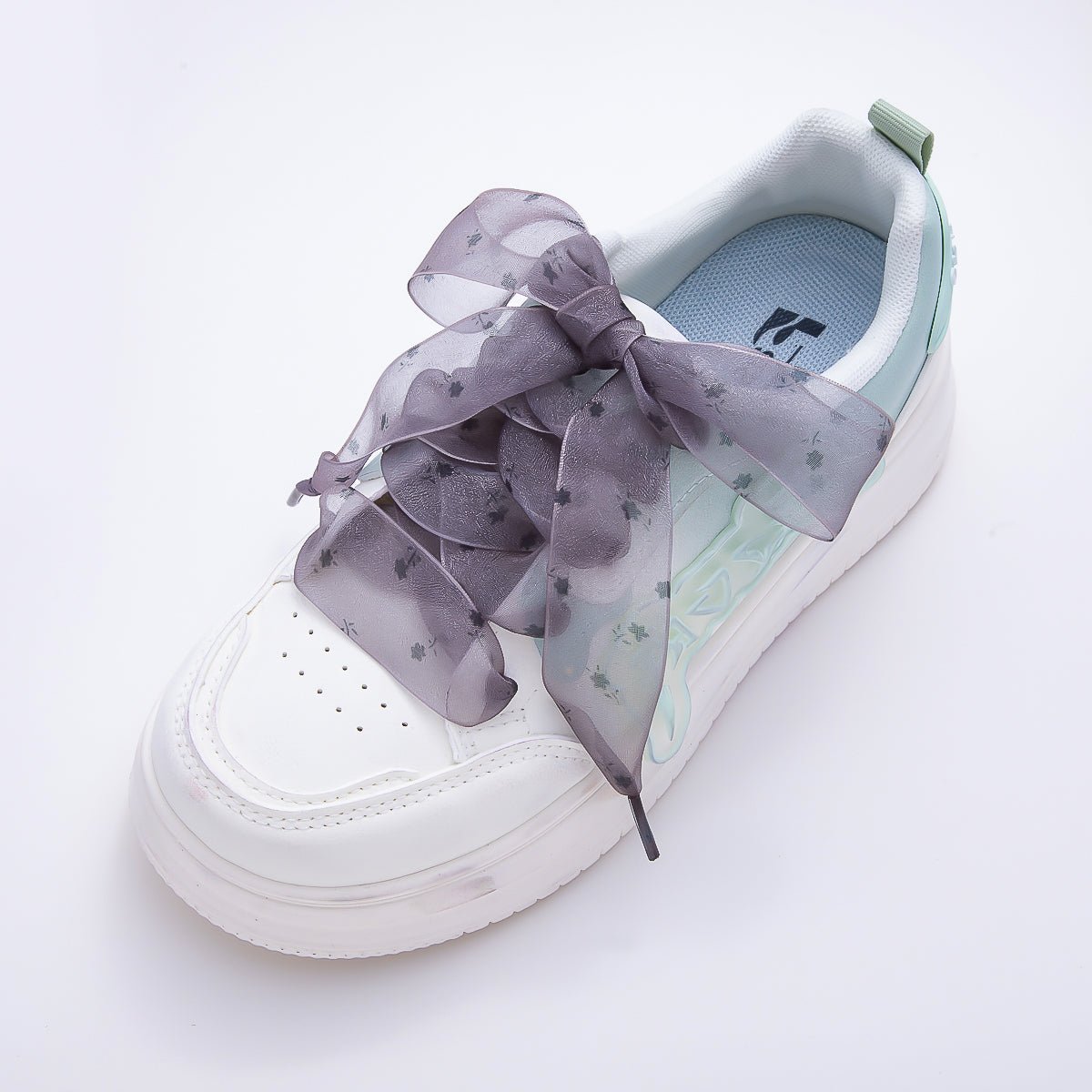 Polka Dotted 55 Inch Sheer Chiffon Ribbon Fabric Shoelace Accessories | WB-00359 - WB-00363