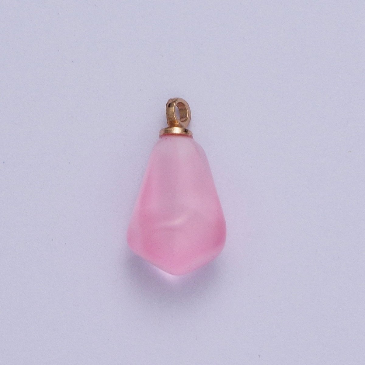Pomegranate Seed Fruit Abstract Geometric Pink Red Resin Gold Charms For Jewelry Making | X-734 X-753 X-754