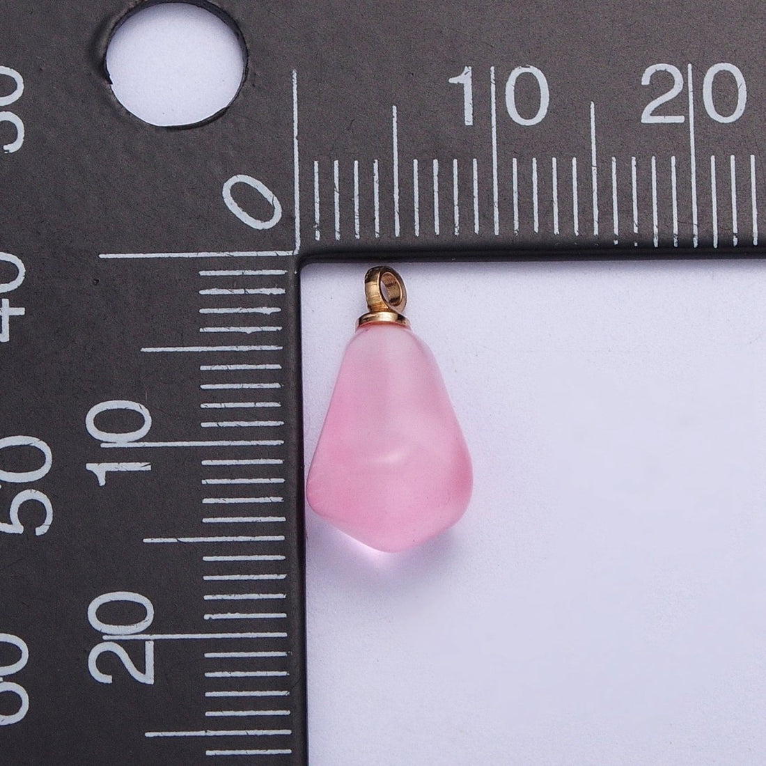Pomegranate Seed Fruit Abstract Geometric Pink Red Resin Gold Charms For Jewelry Making | X-734 X-753 X-754