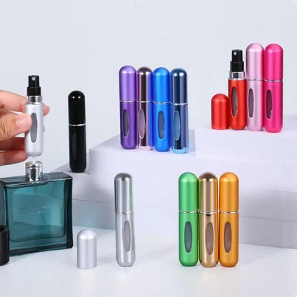 Portable Mini Refillable Atomizer Bottle Lightweight Container For Cosmetics Mini Aluminum Empty Bottle For Traveling Cute Little Bottle For Ladies 5ml