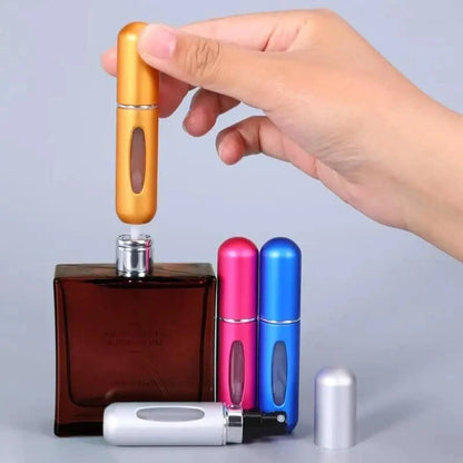 Portable Mini Refillable Atomizer Bottle Lightweight Container For Cosmetics Mini Aluminum Empty Bottle For Traveling Cute Little Bottle For Ladies 5ml