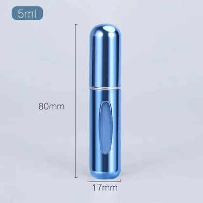 Portable Mini Refillable Atomizer Bottle Lightweight Container For Cosmetics Mini Aluminum Empty Bottle For Traveling Cute Little Bottle For Ladies 5ml