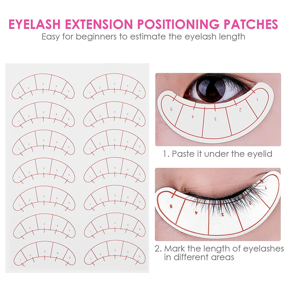 VIP Lash Positioning Paper Sticker Wraps