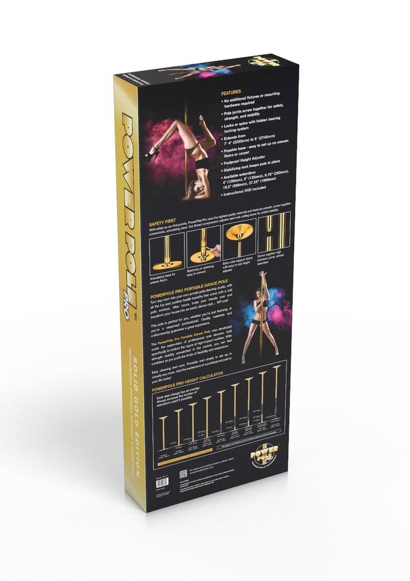 Power Pole Pro Solid Gold Edition Portable Dance And Fitness Pole