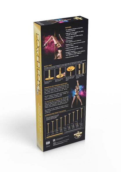 Power Pole Pro Solid Gold Edition Portable Dance And Fitness Pole