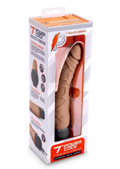 Power Cock Realistic Silicone Vibrator with Deep Vibration