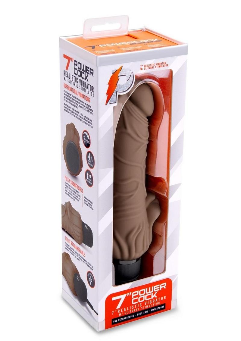 Power Cock Realistic Rechargeable Silicone Clitoral Stimulator